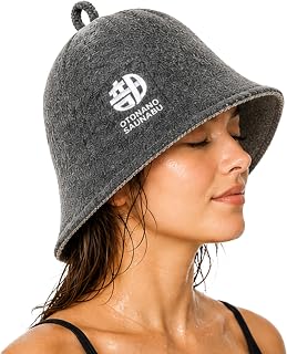 100% Cotton Sauna Hat, Double-Layer Reversible Cap, Japanese Design