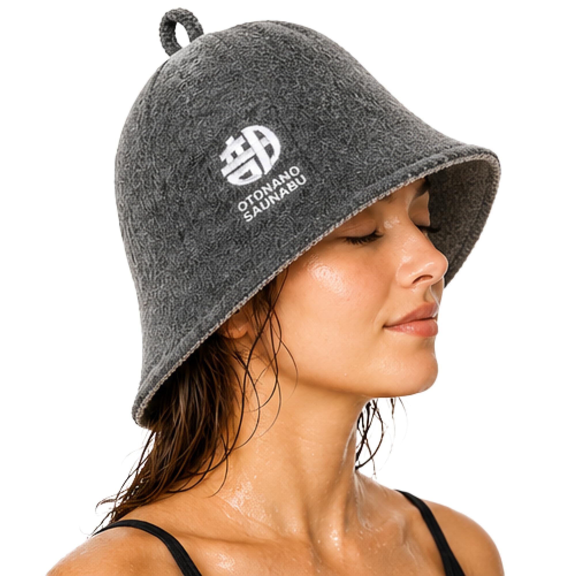 100% Cotton Sauna Hat, Double-Layer Reversible Cap, Japanese Design