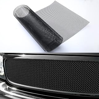 Tongze 47"X16" Universal Black Metal Mesh: Aluminum Alloy 3 x 6mm Rhombic Hole Car Grill Mesh for Front Grille Insert Bumper