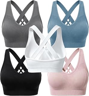 Women's Racerback Sports Bras High Impact Workout Yoga Gym Fitness Bra