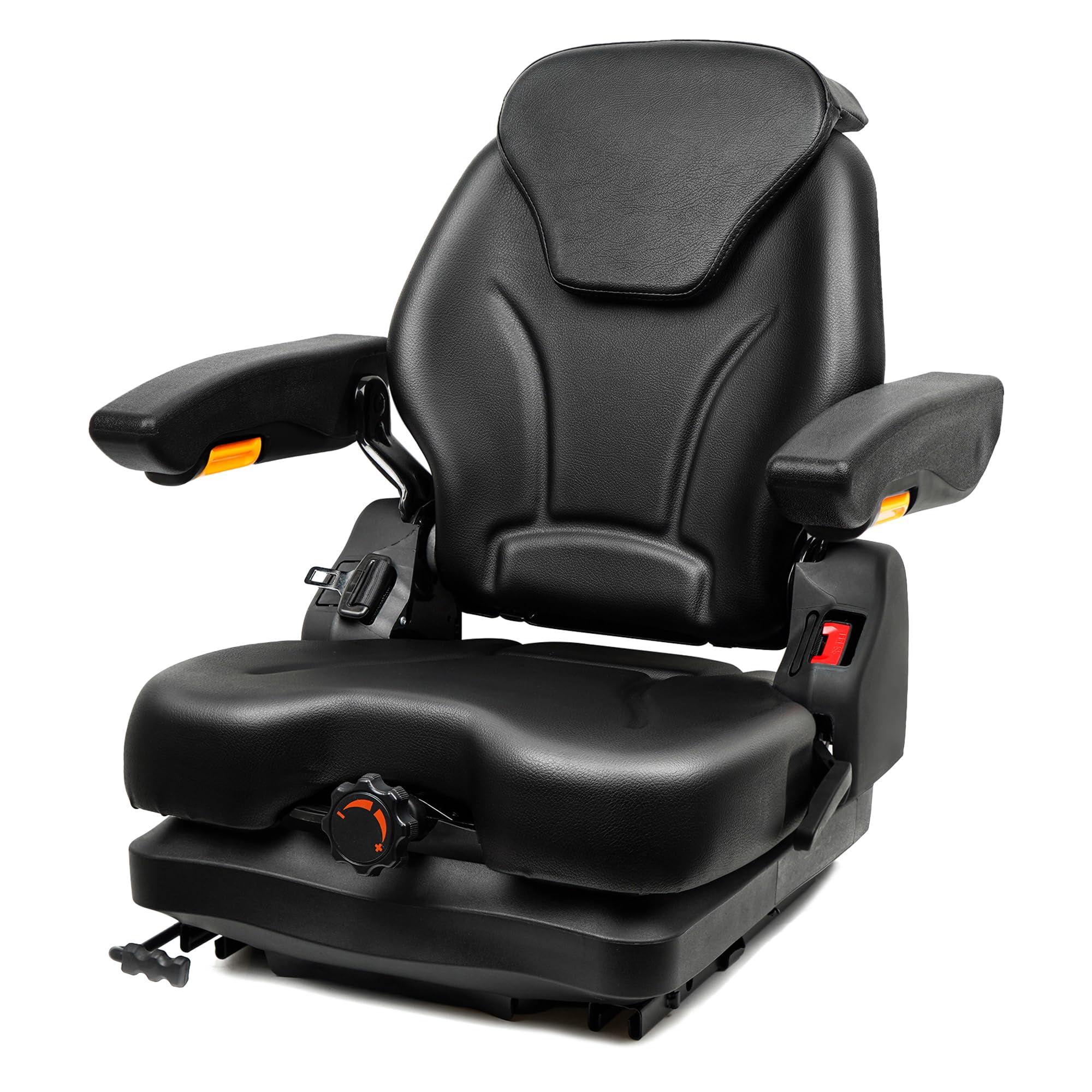 TICSEA Tractor Suspension Seat, Fold Down Forklift seat with Adjustable Angle Ba