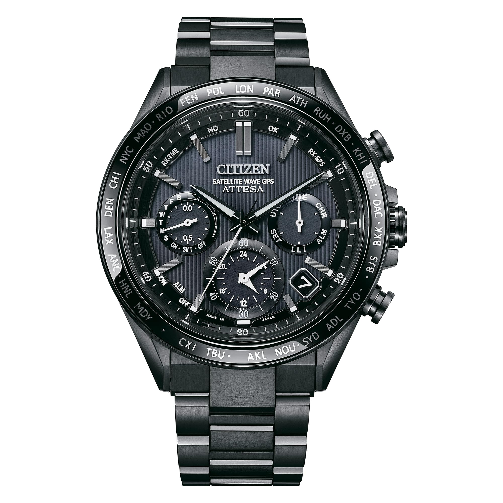 CITIZEN Men's Eco-Drive Attesa 44.6mm Super Titanium CC4055-65E