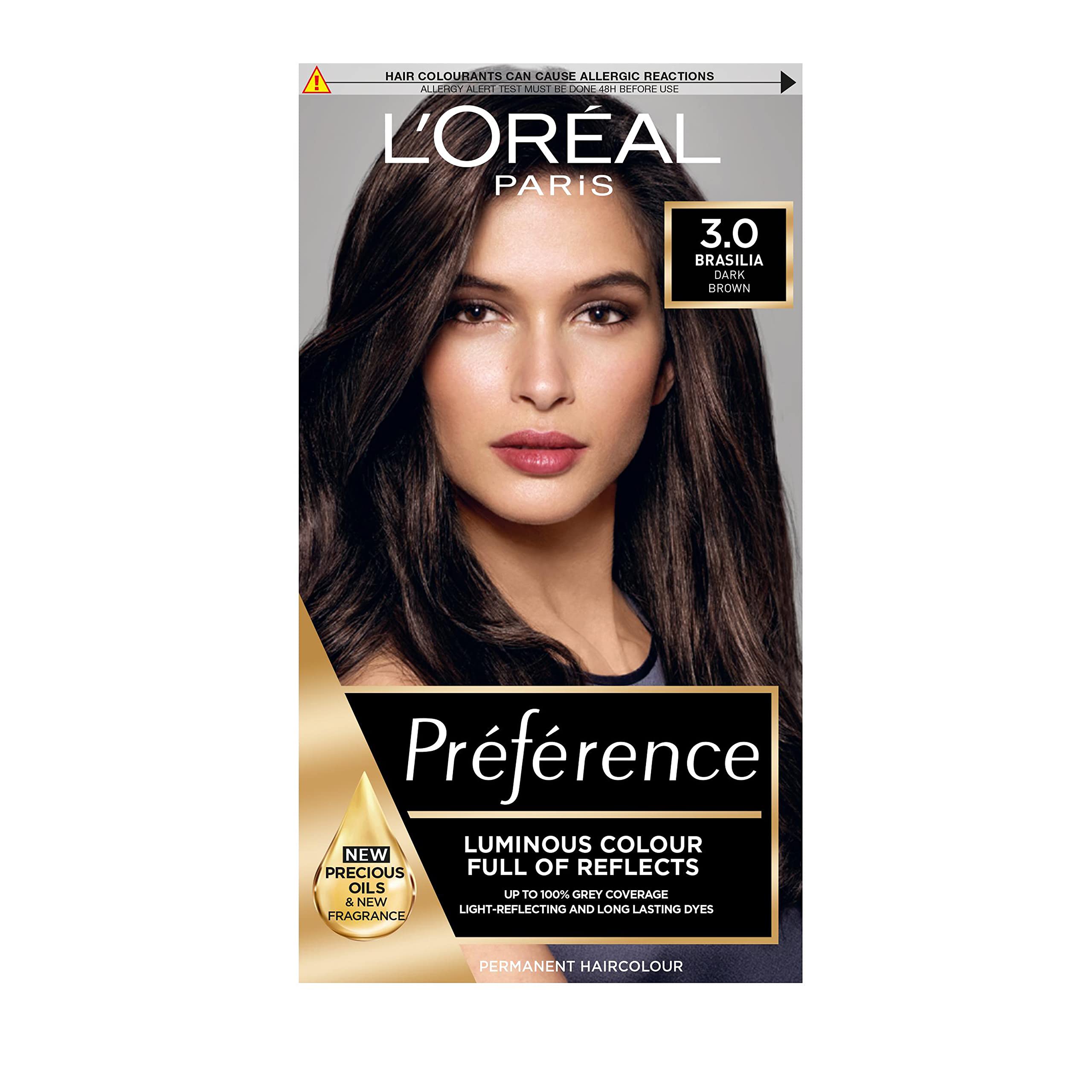 L'Oreal Paris –1 Preference Permanent Long Lasting Hair Color, Colour 3