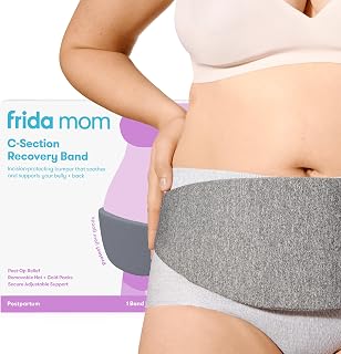 Frida Mom C-Section Hot & Cold Therapy Belly Binder, Recovery Band | Incision Protector for Post-Op & Swelling, Postpartum After Birth Brace, Must Have Abdominal Binder