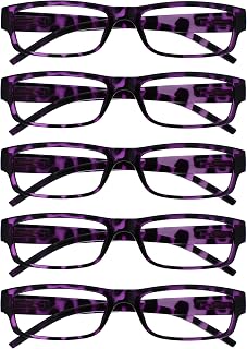 OPULIZE Reading Glasses Purple Turtle Value 5 Pack Lightweight Men Women RRRR32-5 +3.50