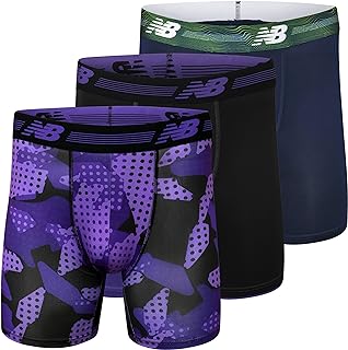 New Balance Men's Ultra Soft Performance 6" Boxer Briefs No Fly (Pack of 3)