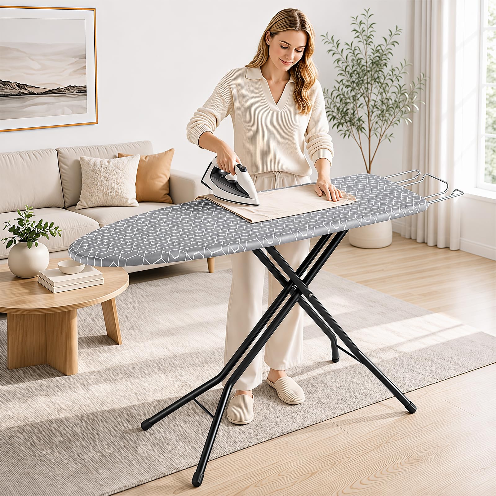 APEXCHASER Foldable Ironing Board Full Size 43x13, 7level Height Adjustable | Ir