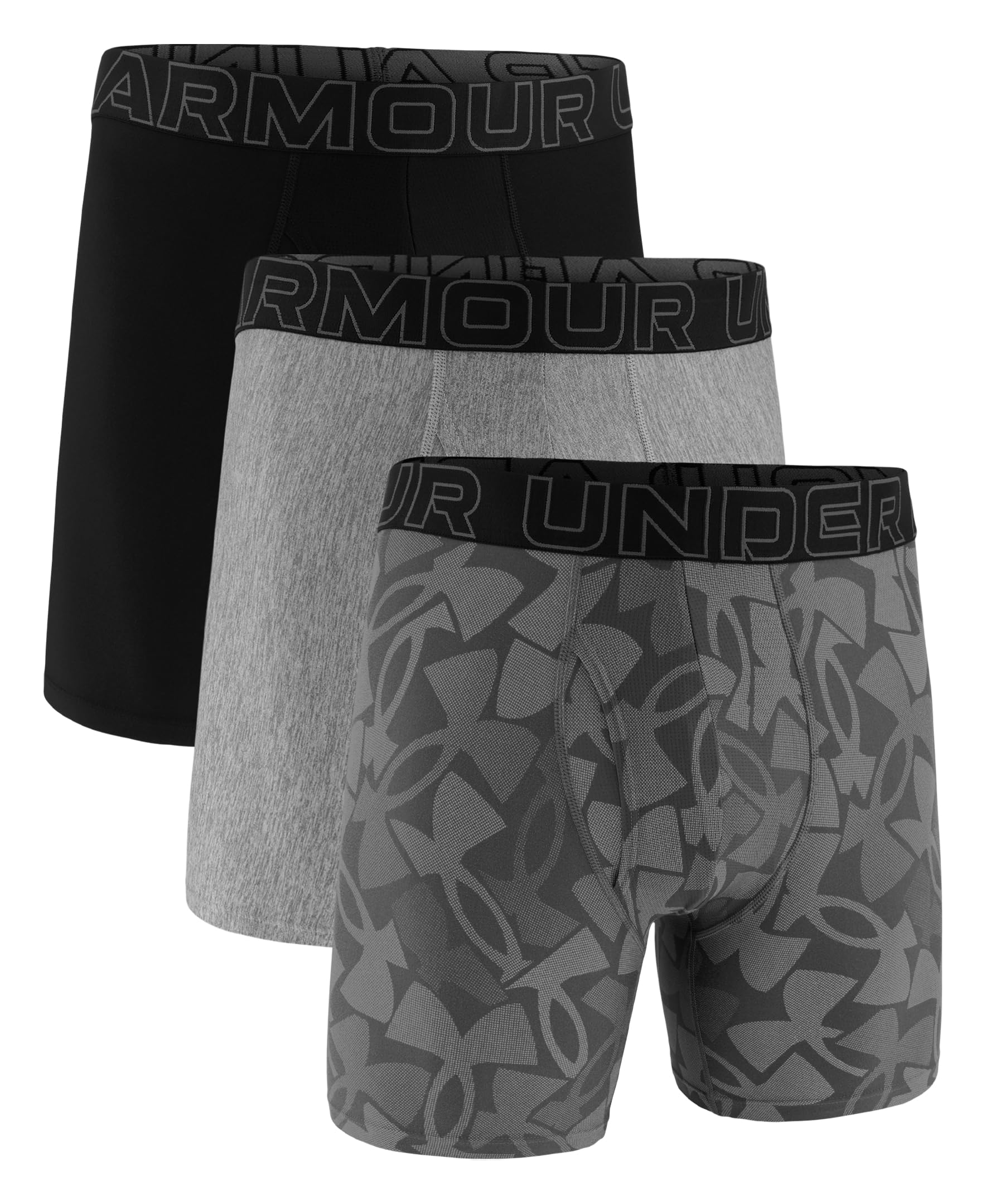 Under Armour Lot de 3 boxers Performance Tech pour homme, couture d'entrejambe d