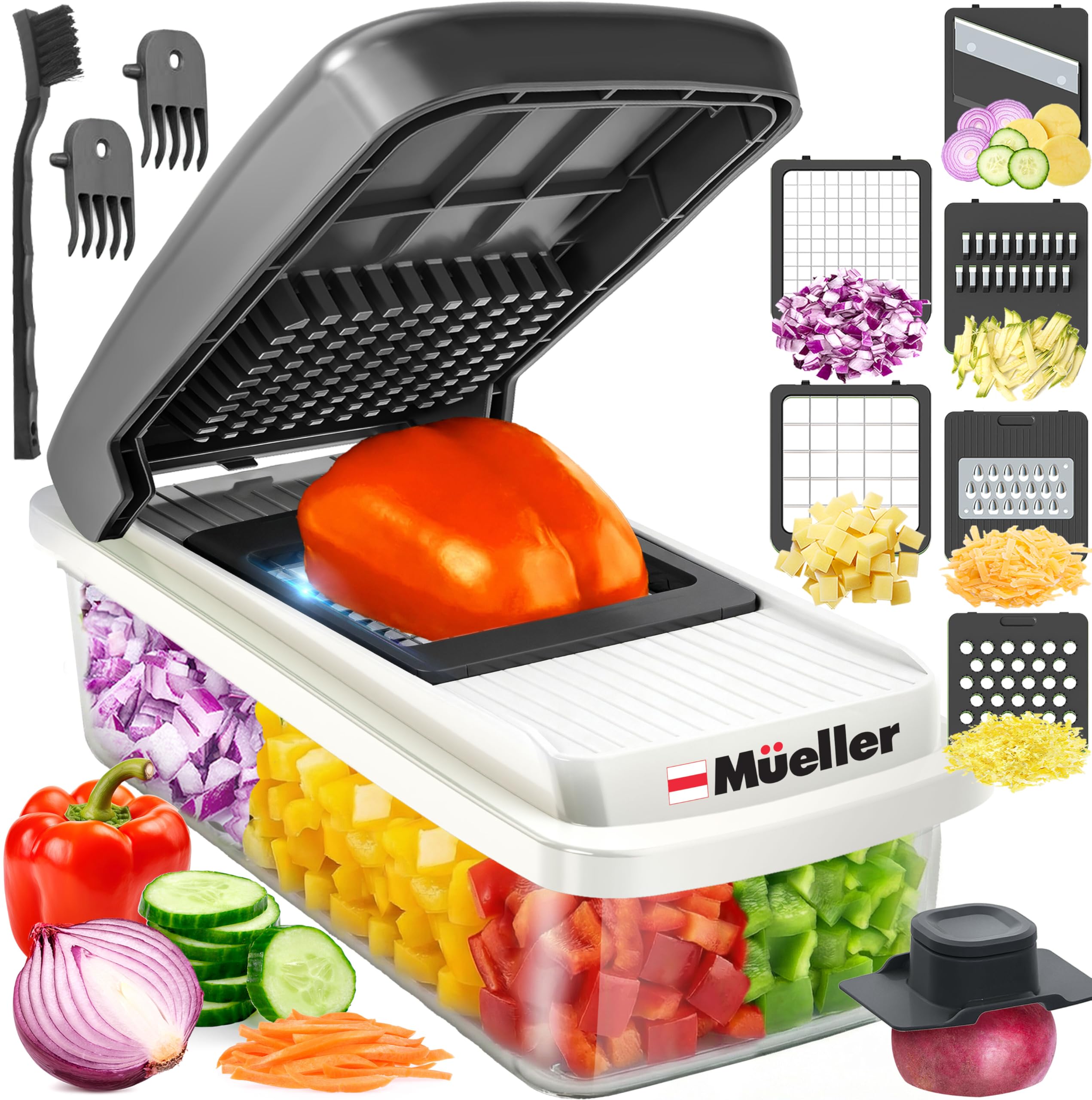 Mueller Vegetable Chopper Mandoline Slicer, Food, Cook's Tool, Veggie Chopper On