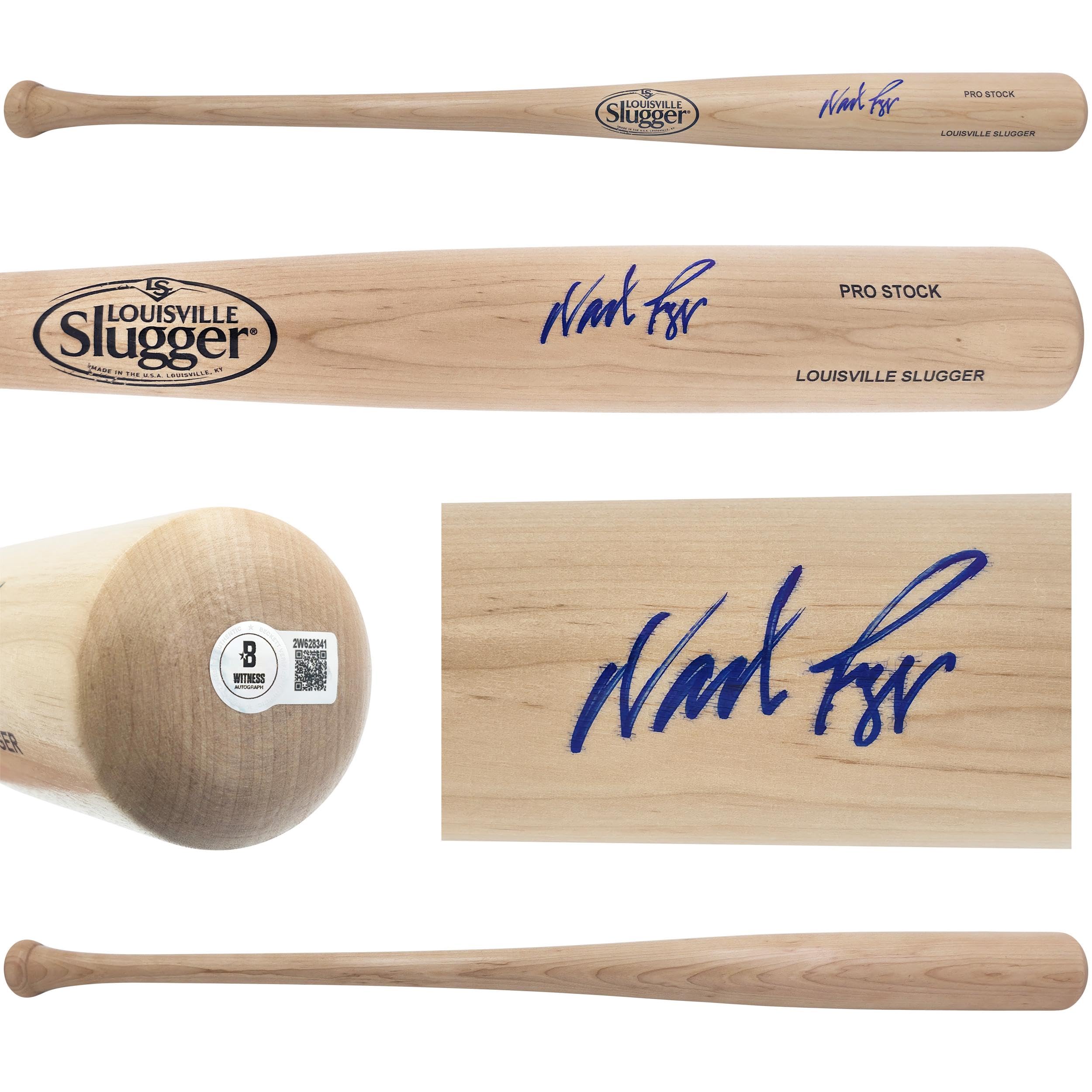 Wade Boggs Autographed Blonde Louisville Slugger Pro Stock Baseball Bat Boston S