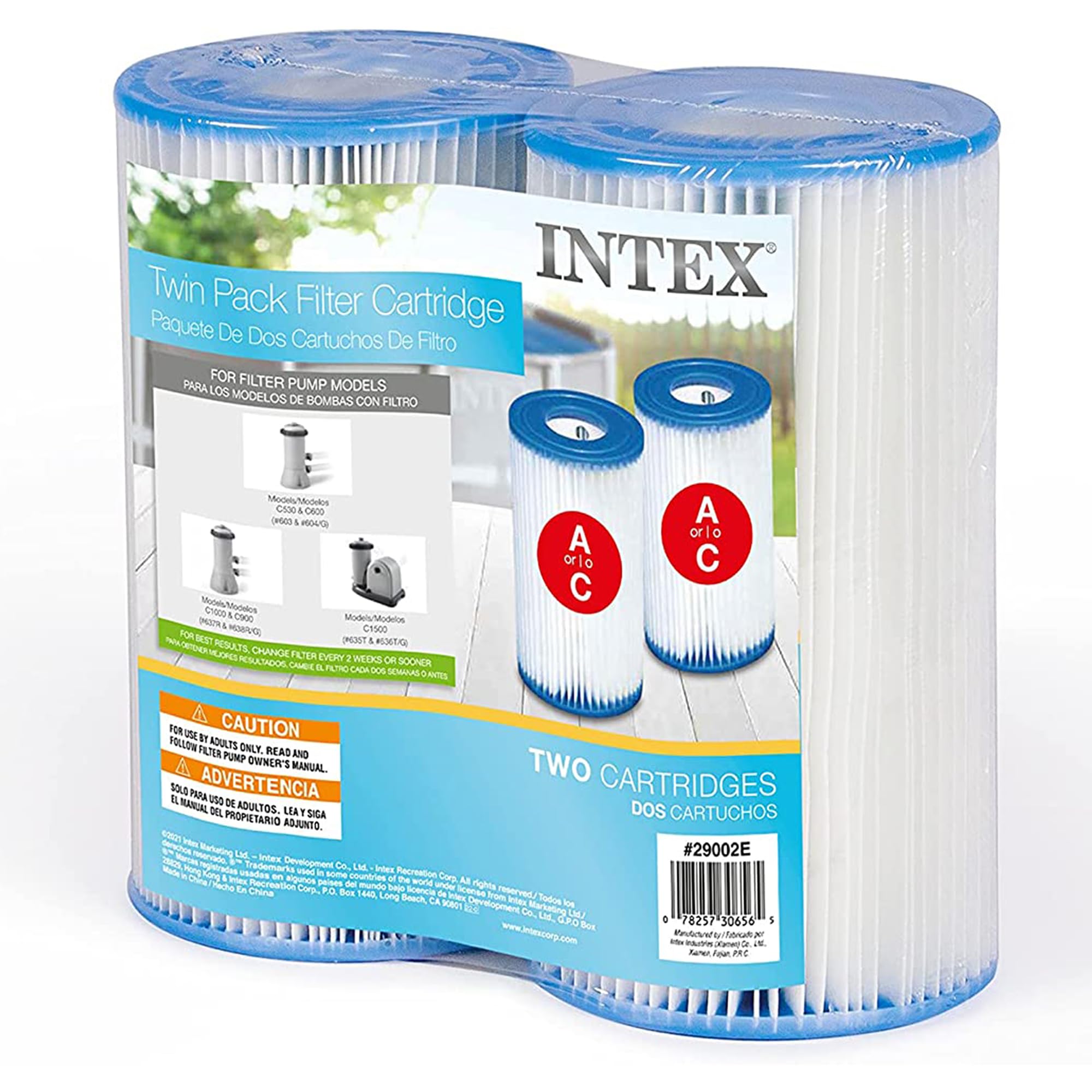 INTEX 29002E Type A Pool Filter Cartridge: for INTEX Filter Pumps – Easy-to-Clea