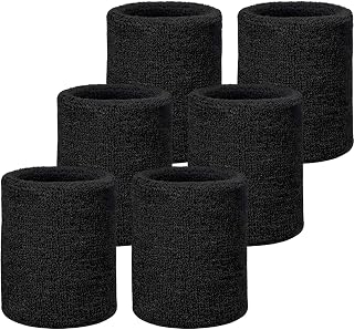 WILLBOND Wrist Sweatbands | Thick Cotton Sweat Bands for Wrist, Athletic Sweat Wristband, for Sport Tennis Football Basketball Running Work