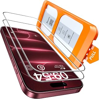 TOCOL For iPhone 18 Pro for tempered glass 6.3 inches, easy to install | Bubble-free film, 9H shockproof, scratch-resistant screen protector glass, anti-fingerprint HD clear screen protector