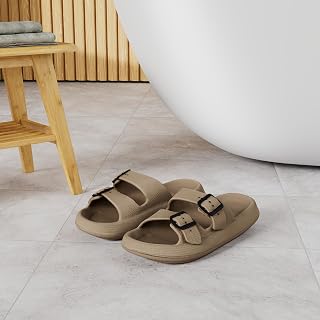 Weweya Maddy Double Strap Slides, Unisex Adult Sandals