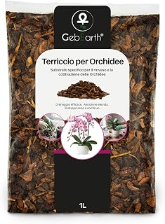 GebEarth® - Orchid Soil, 1 Litre Orchid Substrate 【Professional Soil for All Orchids】