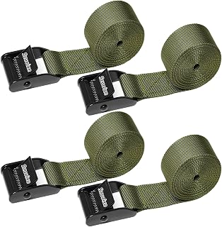 Heavy Duty Trail & Game Camera Mount Straps Belts Hunting Camera Tree Mounting Strap Belts Kit, Tie Down Straps with Buckle Portable UV Resistant and Foldable Nylon Fiber Strap Hunting Accessory 4 Pcs