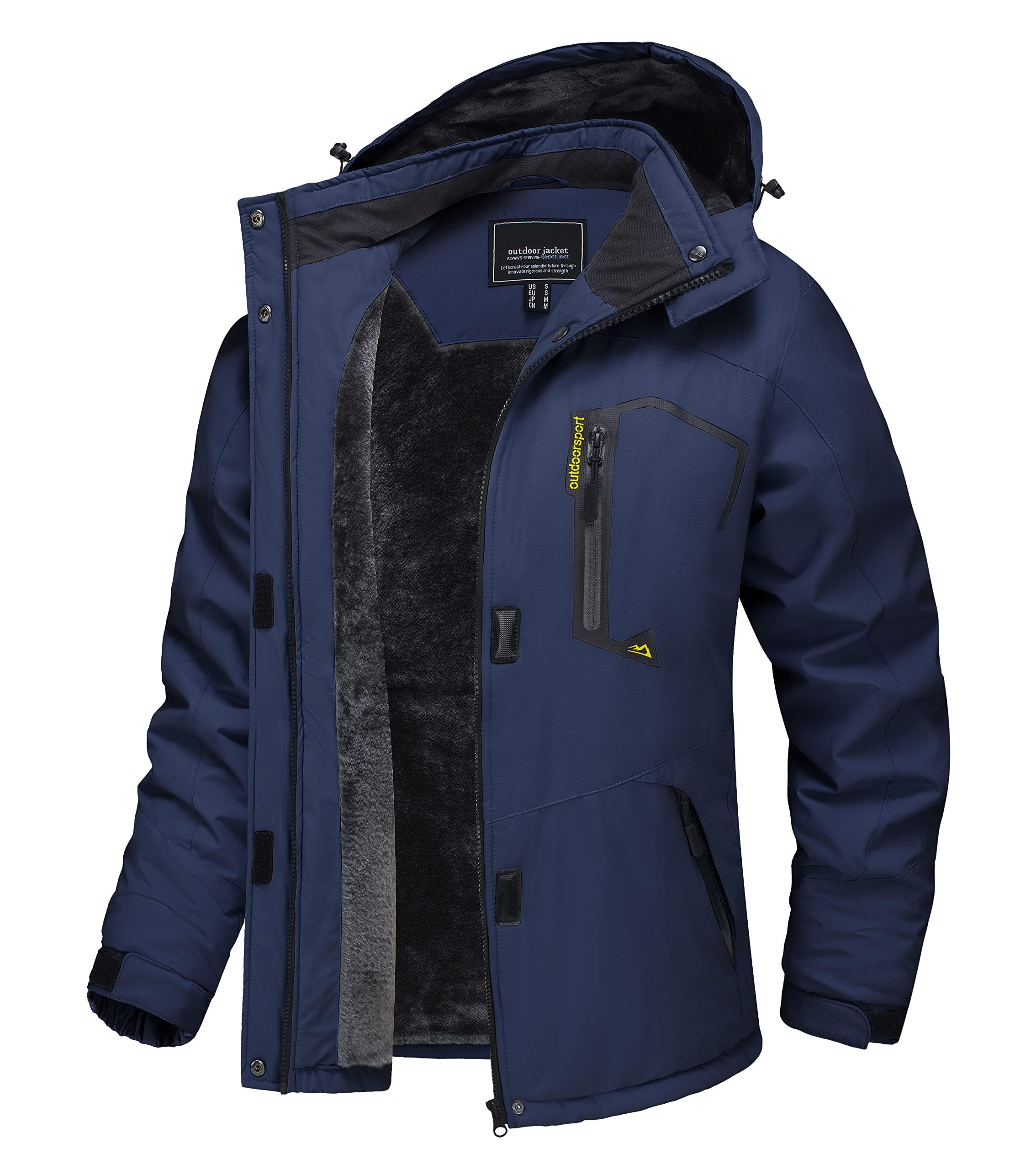 TACVASEN Women's Waterproof Fleece Jacket for Winter Skiing and Outdoor Hiking w
