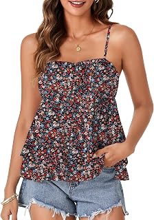 Women's Spaghetti Straps Babydoll Cami Top