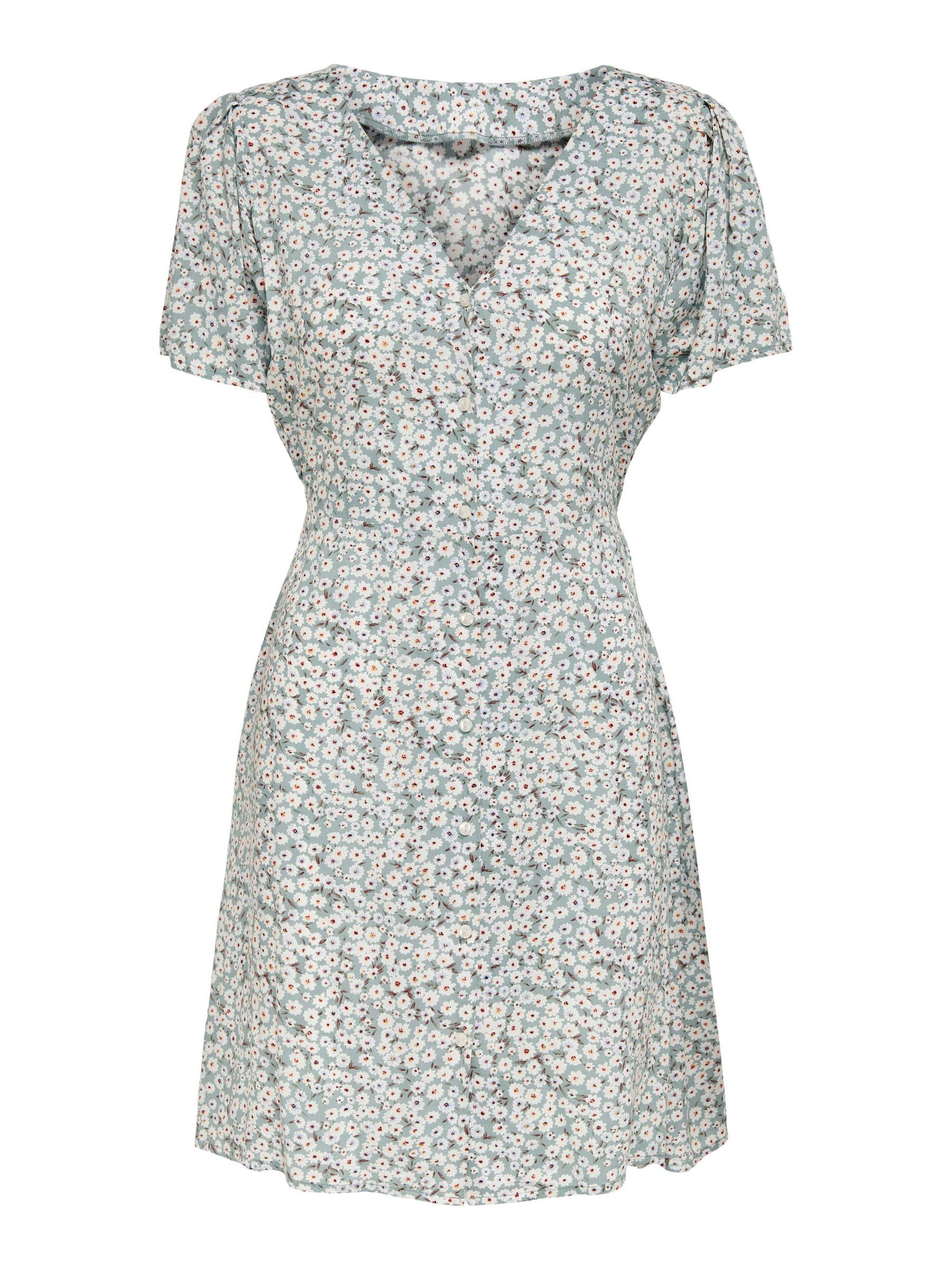 Only Onlevida S/S Women's Short Dress Wvn Noos Dress with Buttons and Belt (Pack