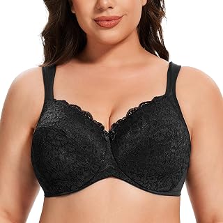 MELENECA Women's Plus Size Minimizer Full Coverage Underwire Bra