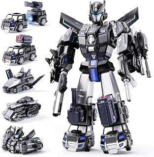 Transforming Robot Gifts for 4 5 6 Year Old Boy,Transform Toy with Magnetic | STEM Building Kids Toys for Boys 4-6,Engineering Construction Truck Toy for 4 5 6 Year Old Boys