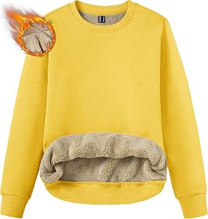 TACVASEN Women's Fleece Lined Sweatshirt Crewneck Winter Sherpa Pullover