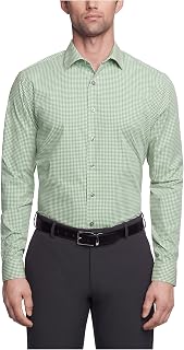 Kenneth Cole Reaction Mens Dress Shirt Slim Fit Checks and Stripes (Patterned)