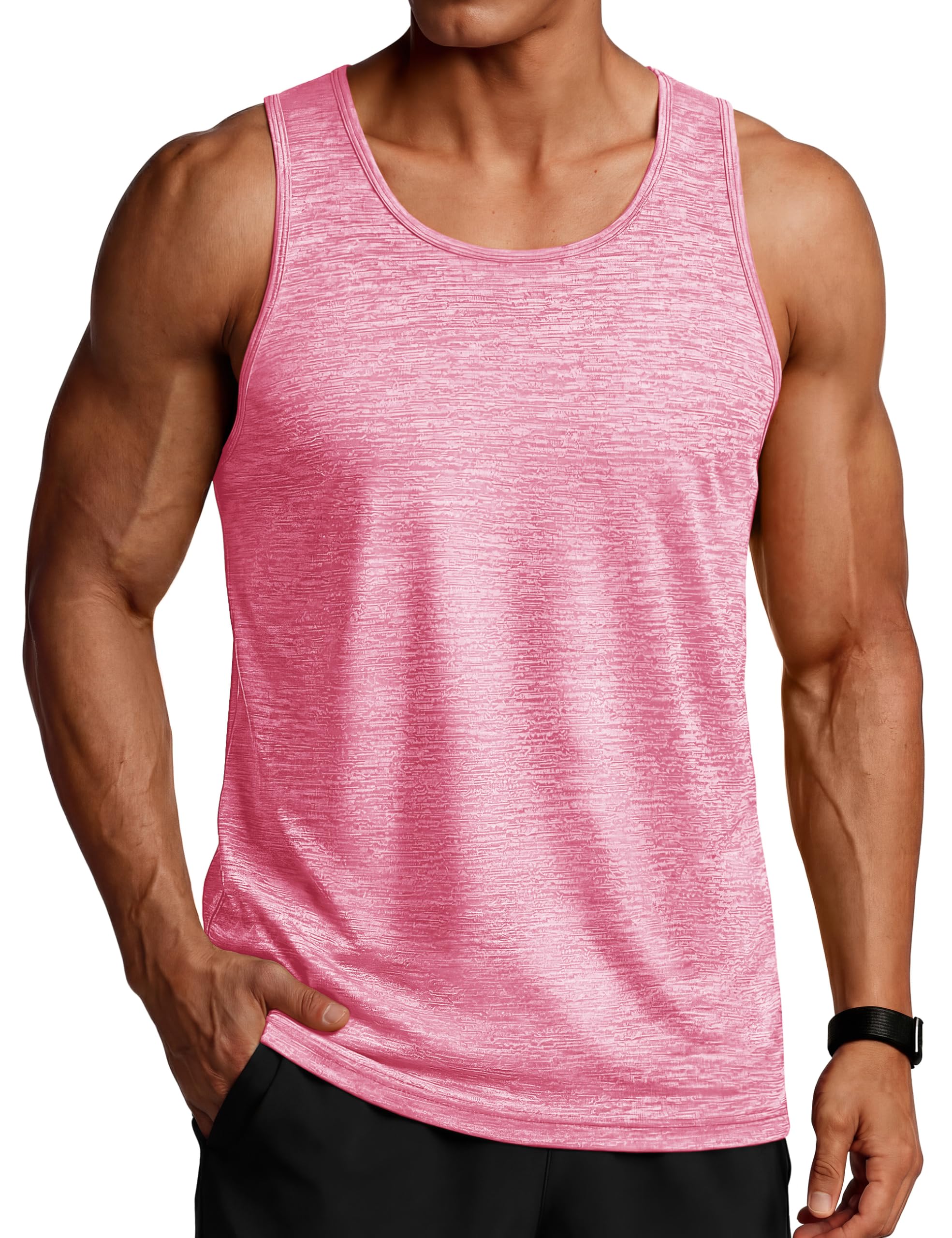 TACVASEN Men's Tank Tops Quick Dry Sleeveless Workout Muscle Shirt Athletic Body