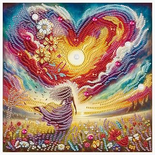 Love Cloud Diamond Painting Kits for Adults 5D Special Shape Diamond Painting for Beginners Diamond Painting for Home Wall Decor,12x12 inch