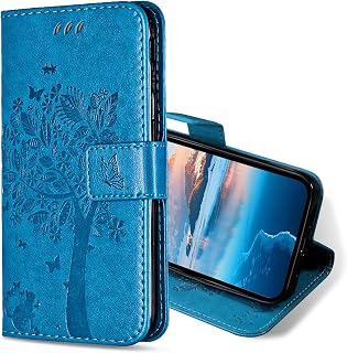 Mobile Phone Case for Samsung Galaxy S21 Plus 5G, PU Leather Protective Case with Card Slot, Flip Case, Foldable, Shockproof Case for Samsung S21 Plus 5G (Blue)