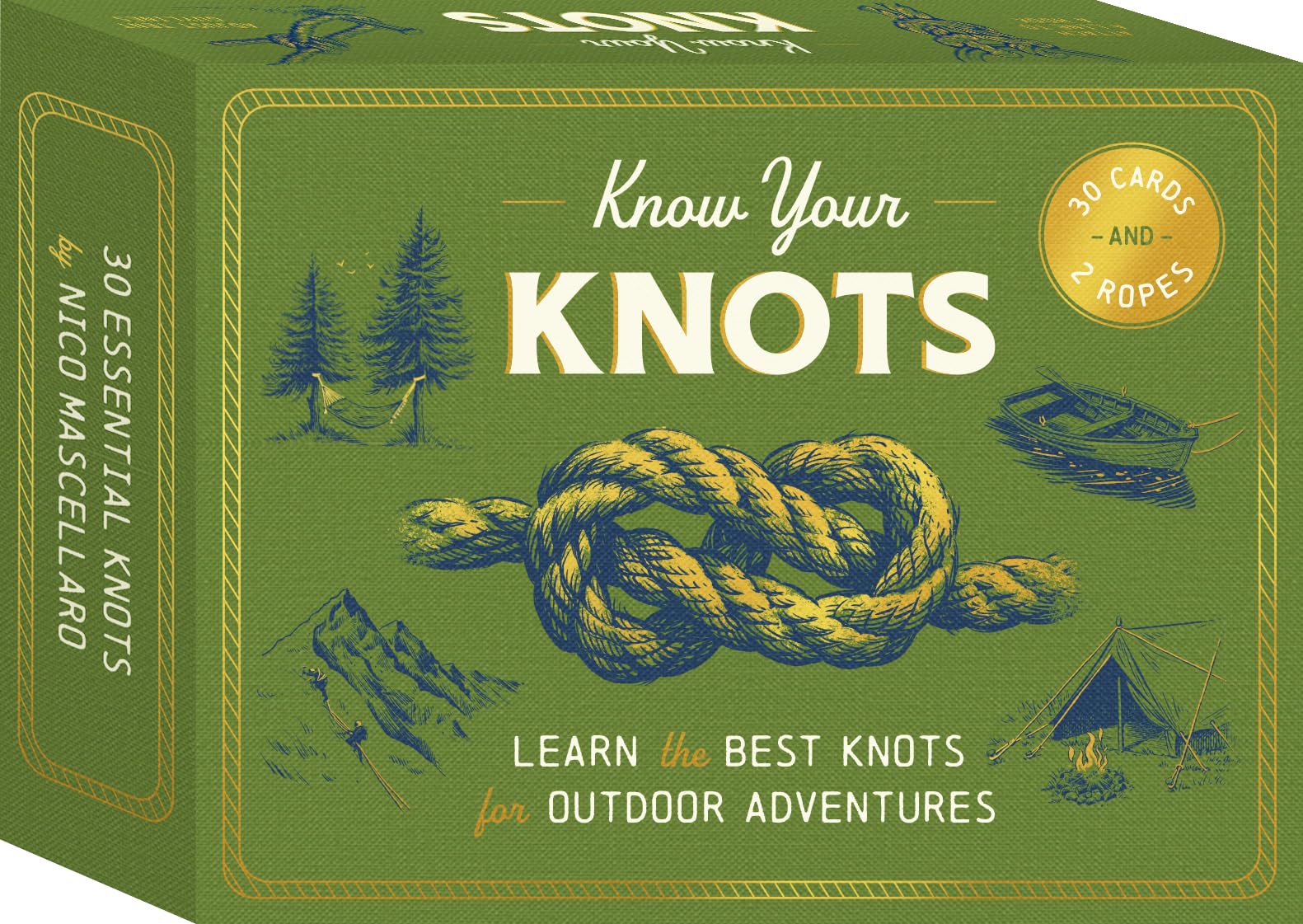 Know Your Knots: Learn the best knots for outdoor adventures - 30 cards and 2 ro