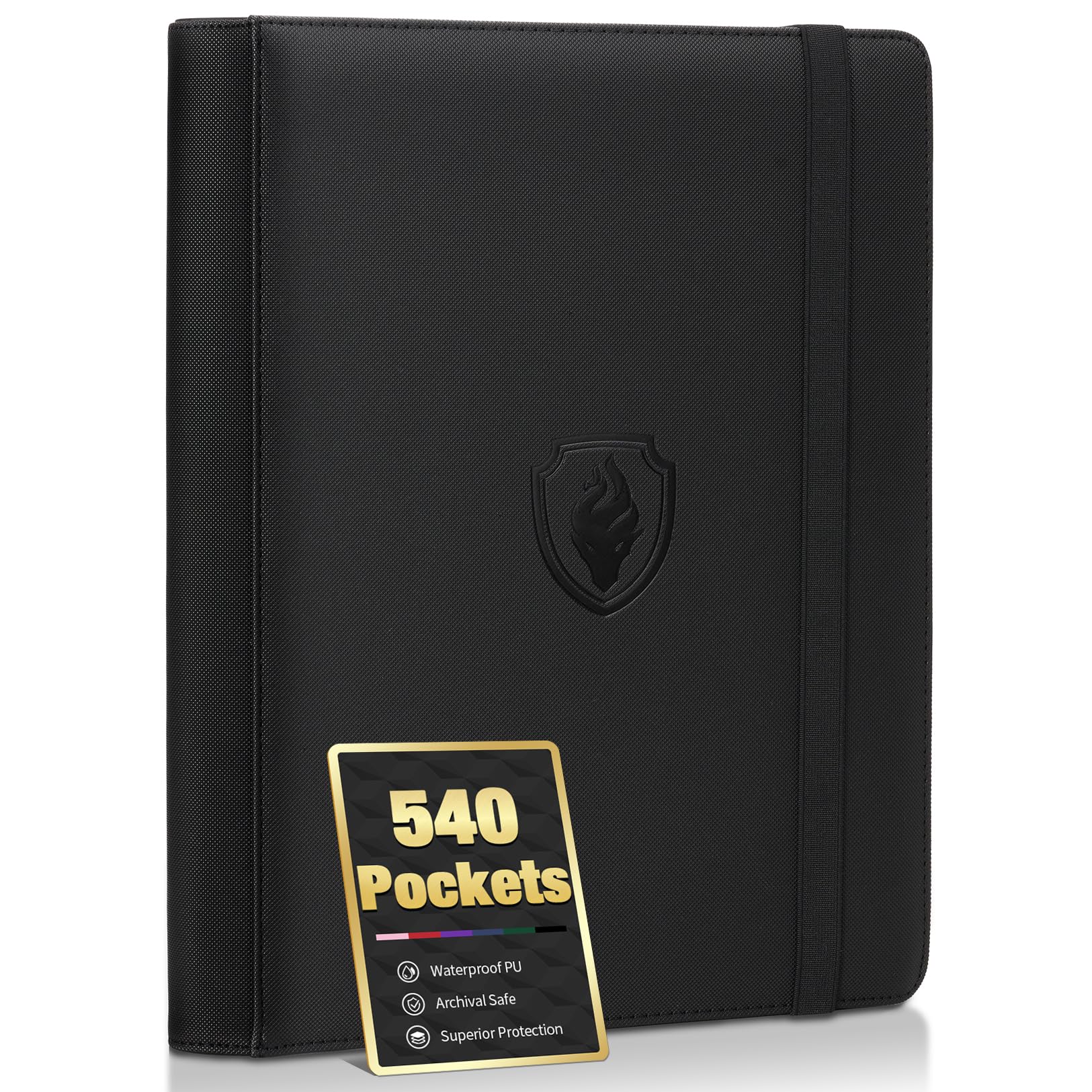 Premium 9 Pocket Card Binder for 540 Card, Fabmaker PU Trading Card Binder | Stu