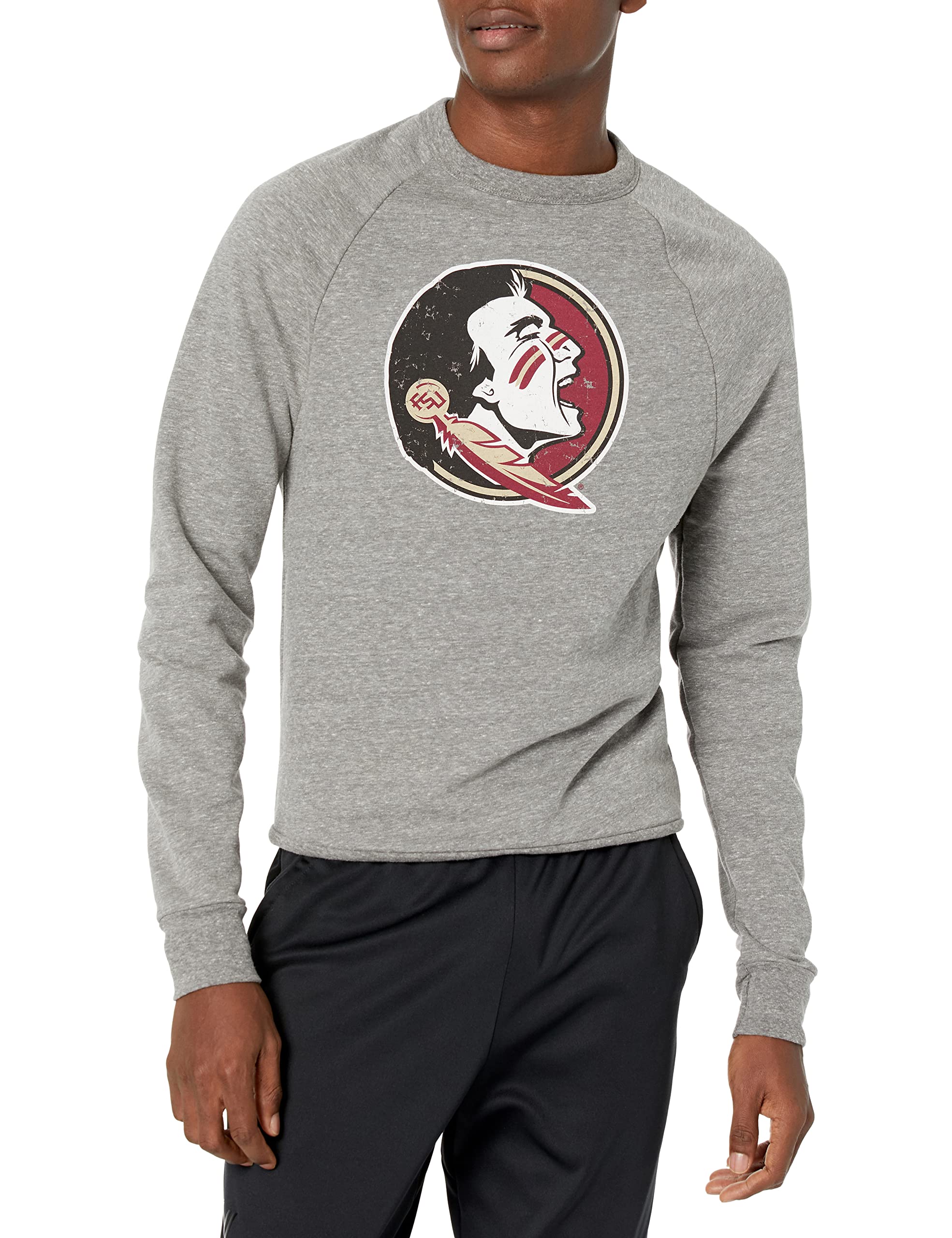 Blue 84 NCAA mens Tri-blend Crewneck Sweatshirt Vintage Icon