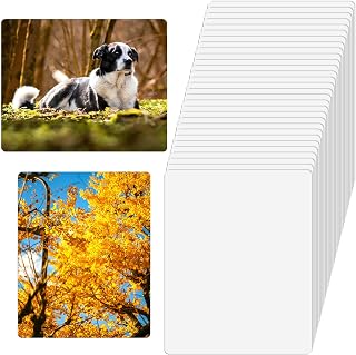 Xosjska 20 Pack 8''x10'' Sublimation Metal Photo Blanks, 0.45mm Aluminum Sublimation Blank for DIY Printing, Wall Decor, Room Decor
