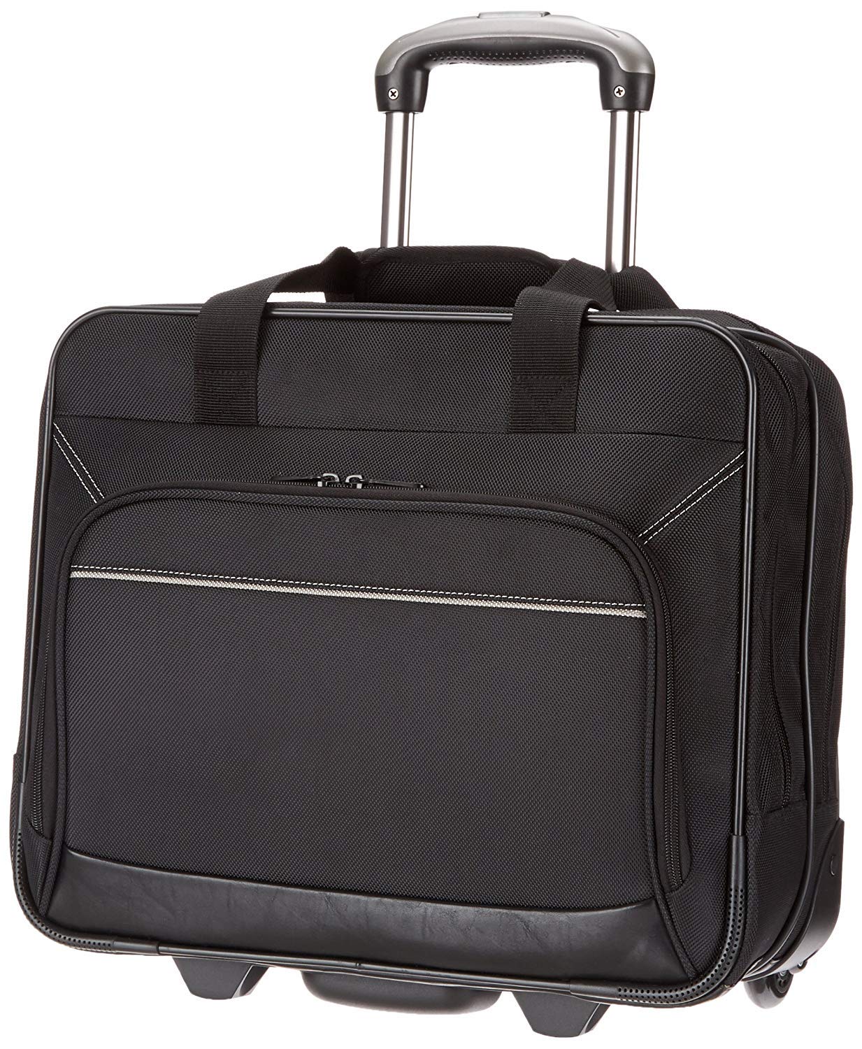 Amazon Basics 15.6" Rolling Laptop Bag for Travel and Business, Briefcase with W