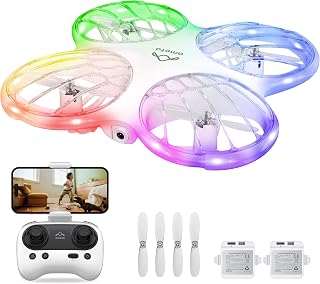 Ameta Morpho 1080P Camera Drone for Kids, RGB Lights, 2 Batteries | Fun STEM Learning,32 RGB Light,18 min Flight Time,Beginner Friendly,Headless Mode,Altitude Hold,Circle Fly,Gift for kids