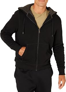 Amazon Essentials Men's Sherpa-Lined Full-Zip Fleece Hoodie
