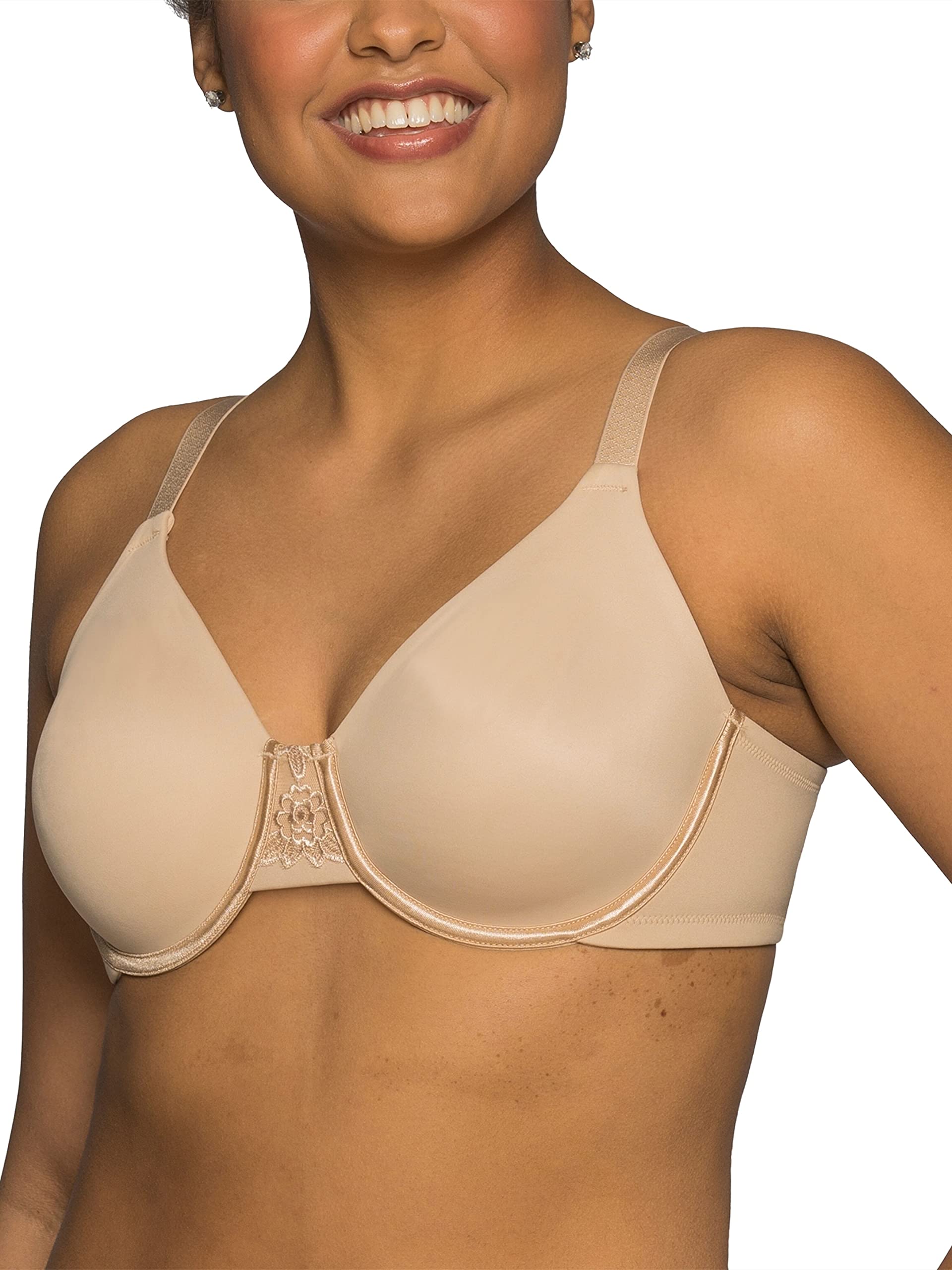 Vanity Fair Women's Full Figure Beauty Back Smoothing Bra, 4 Way Stretch Fabric,