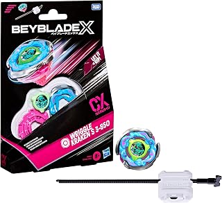 Beyblade X Wriggle Kraken S 3-85O CX Starter Pack Set, Takara Tomy Stamina Type Top and Launcher, Battling Tops Game Toys, Ages 8+