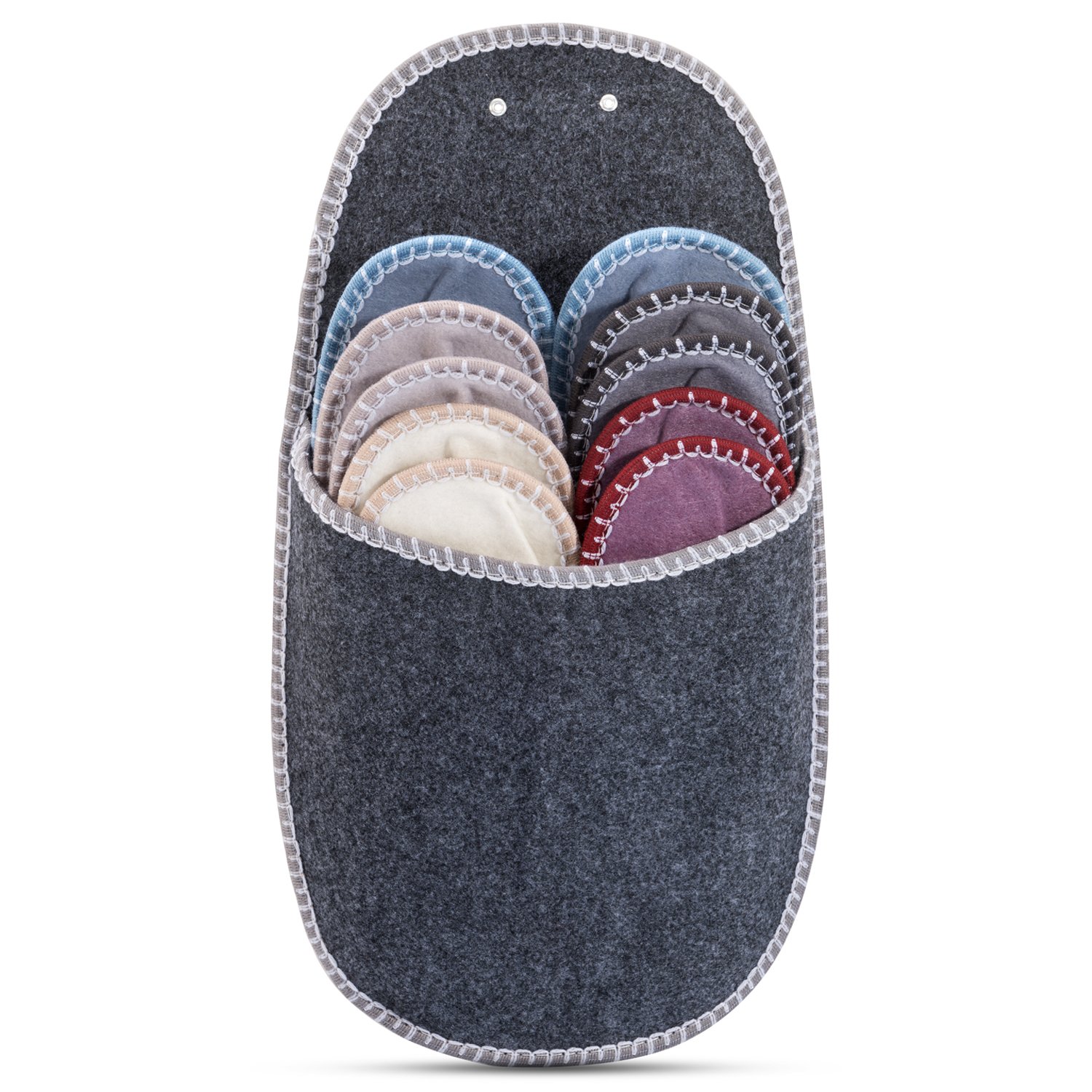 Affittacamere Scarpe Pantofole Pantofole Feltro 11 pezzi Grigio