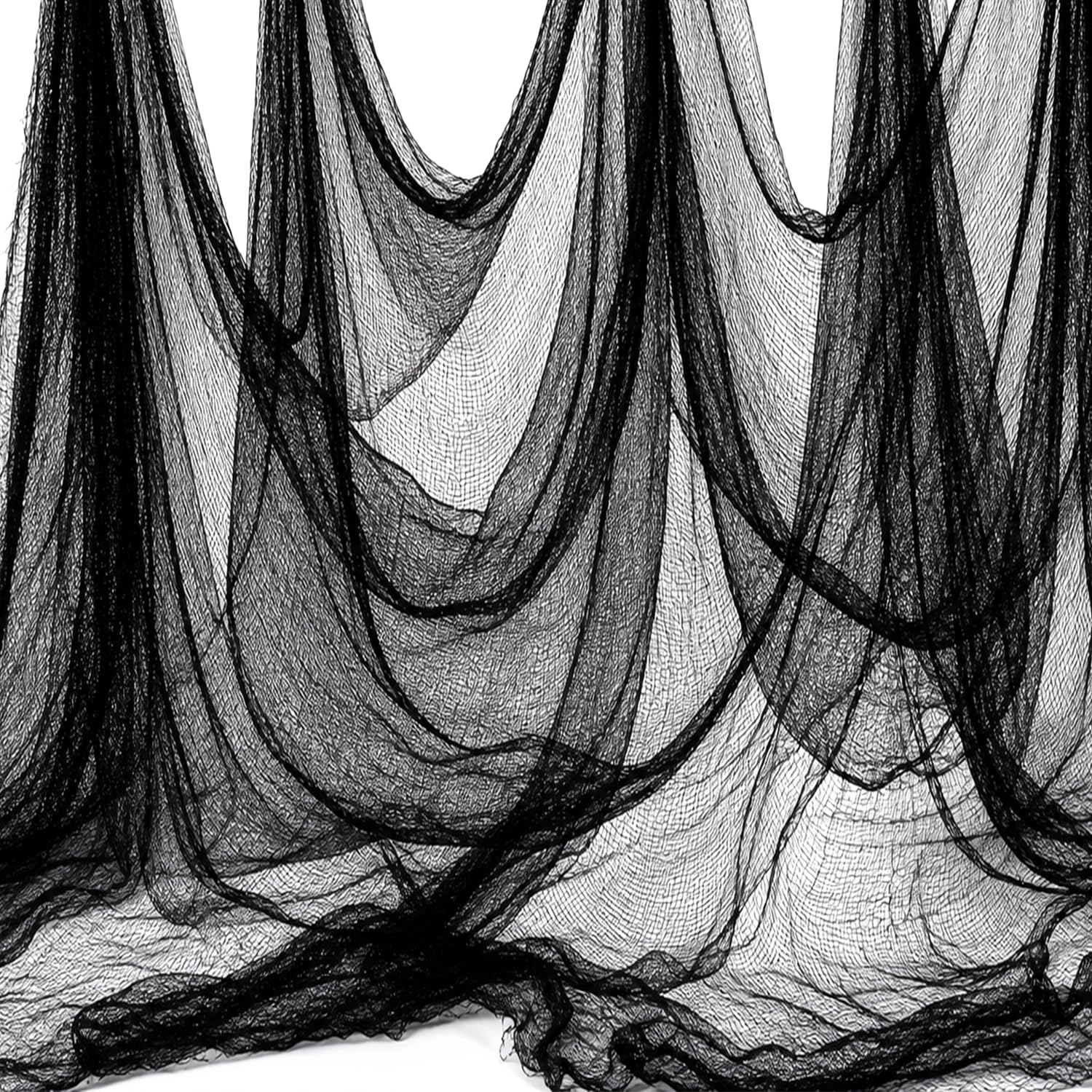 Land Guard Halloween Creepy Cloth Black 200 × 40 Inch Gauze Fabic | Gothic Hallo