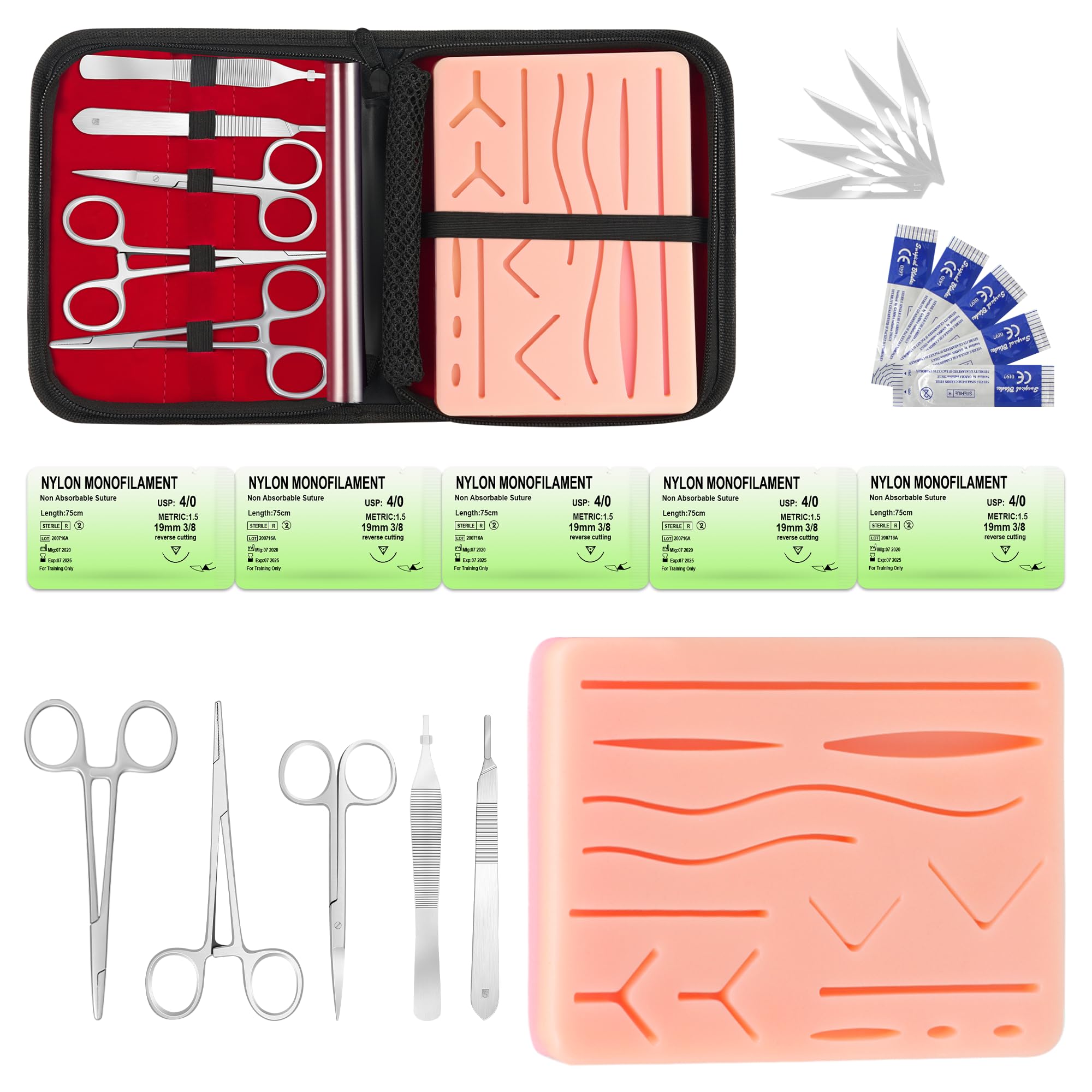 Spectabilis Silicone Practice Pad Kit for Practice | 240g silicone suture pad wi