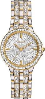 Citizen Ladies' Silhouette Crystal Eco-Drive Watch, 3-Hand Date, Stainless Steel