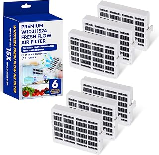 Canamax W10311524 Refrigerator Air Filter Cartridge for Whirlpool - 6 Pack