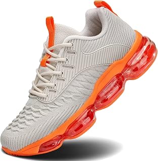 Kapsen Scarpe da corsa da donna, traspiranti, alla moda, da tennis, in rete, casual, atletica, sport, palestra