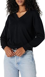 Amazon Essentials Jersey Ligero de Manga Larga con Cuello en V y Corte Estándar Mujer