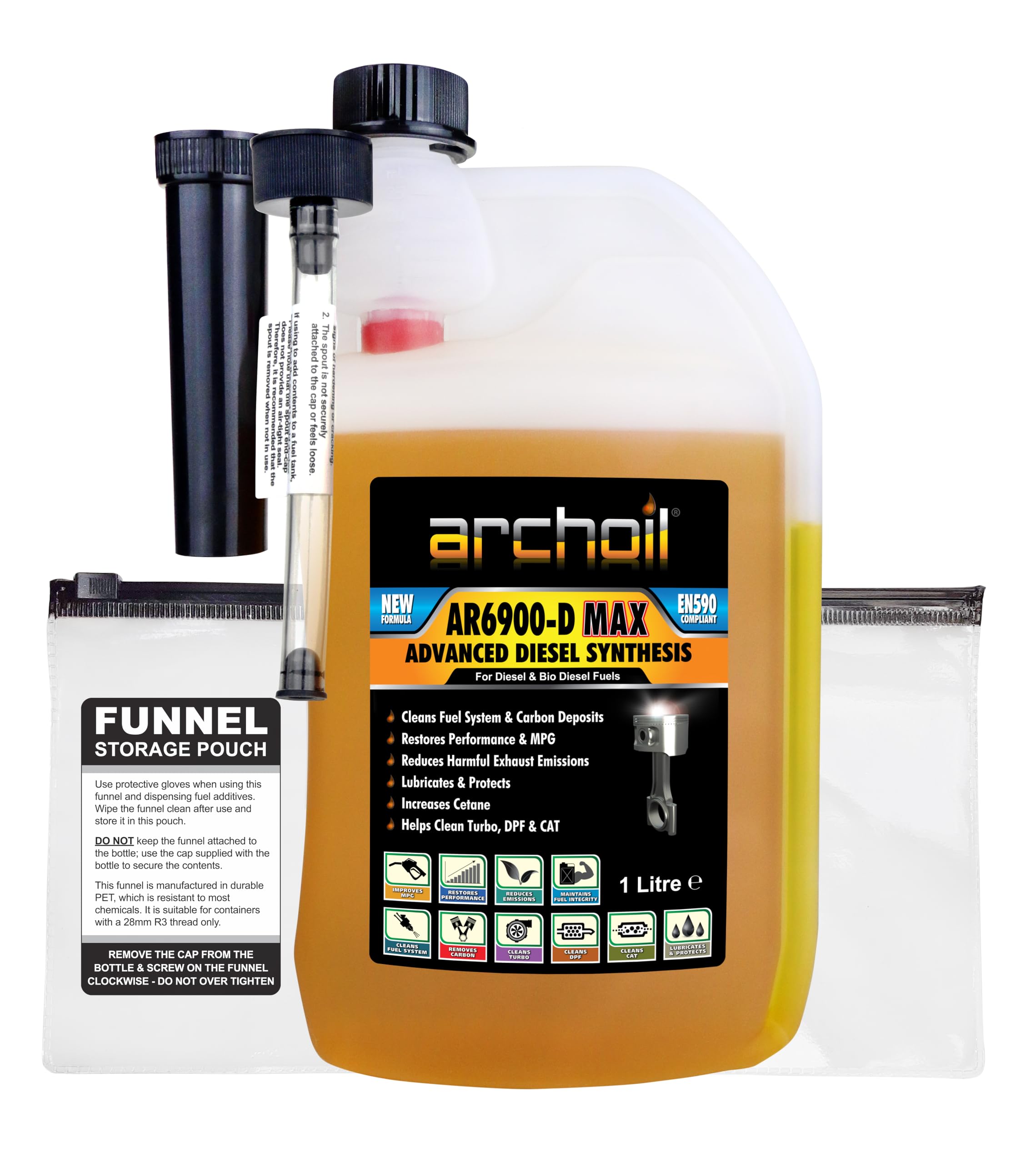 Archoil AR6900-D MAX Advanced Diesel Additive Concentrate - 1 Litre | Super Dies
