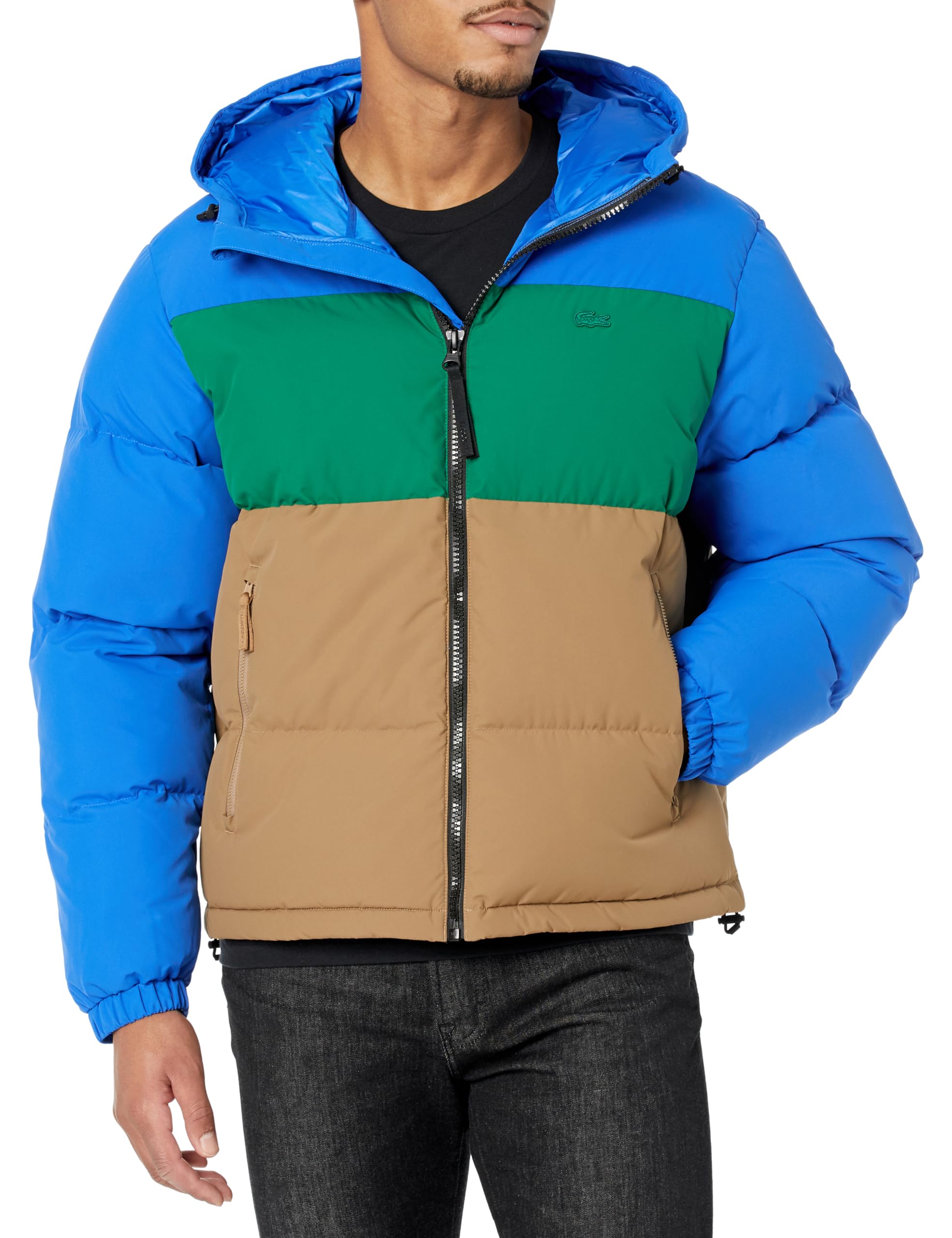 Lacoste Men's Water-Repellent Hooded Puffed Jacket