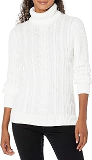 Amazon Essentials Women's Irish Style Twisted Knit Turtleneck Sweater (Plus Size Available)