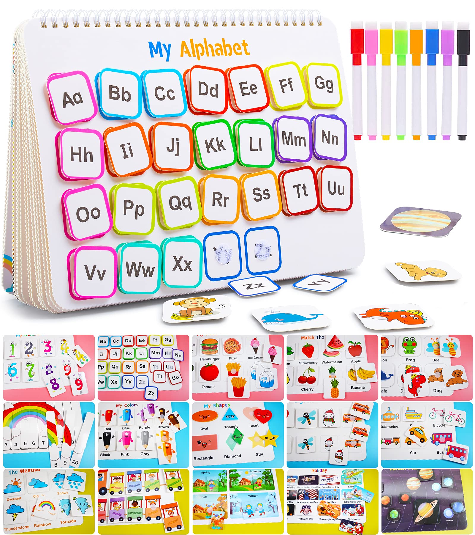 Huijing Montessori Preschool Learning Activities Busy Book - Workbook Activity B